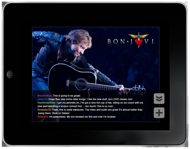 Concierto Bon Jovi en el iPad