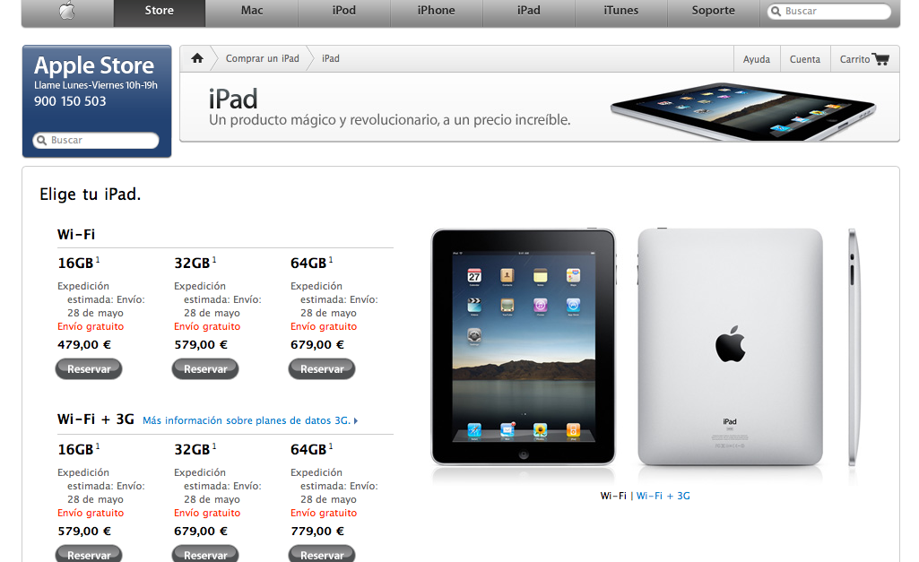 Reserva iPad 1