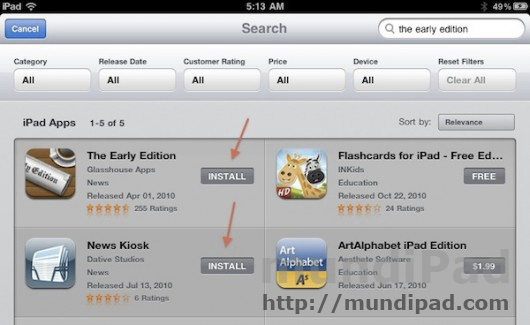 App Store iPad 2