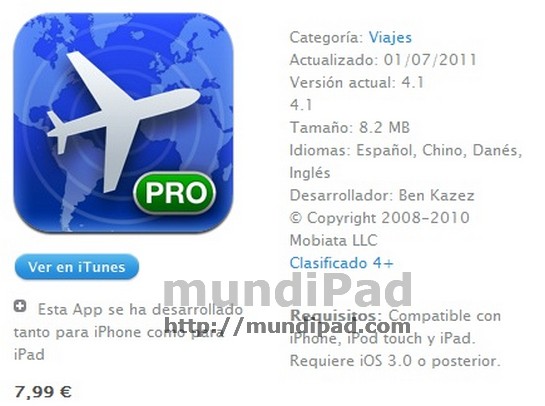 Flight track Pro iPad itunes