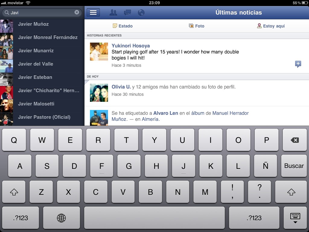 Captura de pantalla de Aplicación de Facebook