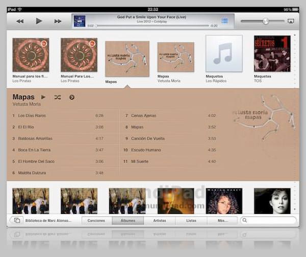 iTunes 11 en el iPad con Remote