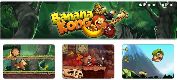 Banana Kong es un juego para iPad