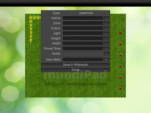 GardenMap para iPad