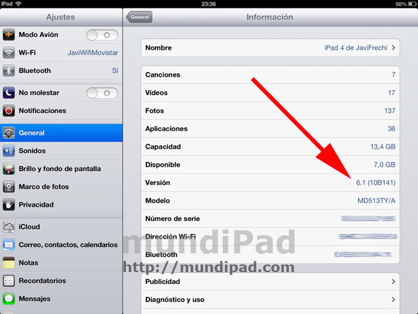Manual del Jailbreak del iPad con iOS 6.0 o 6.1 con evasi0n