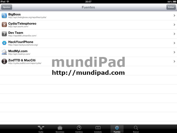 Los mejores repositorios de Cydia para el iPad