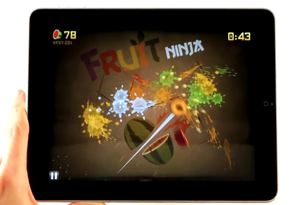 La aplicación de la semana es el juego Fruit Ninja HD para iPad