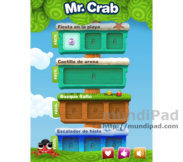 Juego Mr. Crab para el iPad