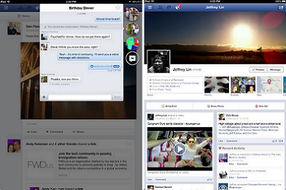Facebook Home se acerca al iPad con la actualización de Facebook 6.0