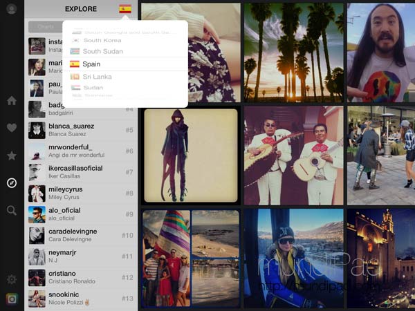 Flow for Instagram para el iPad de Apple