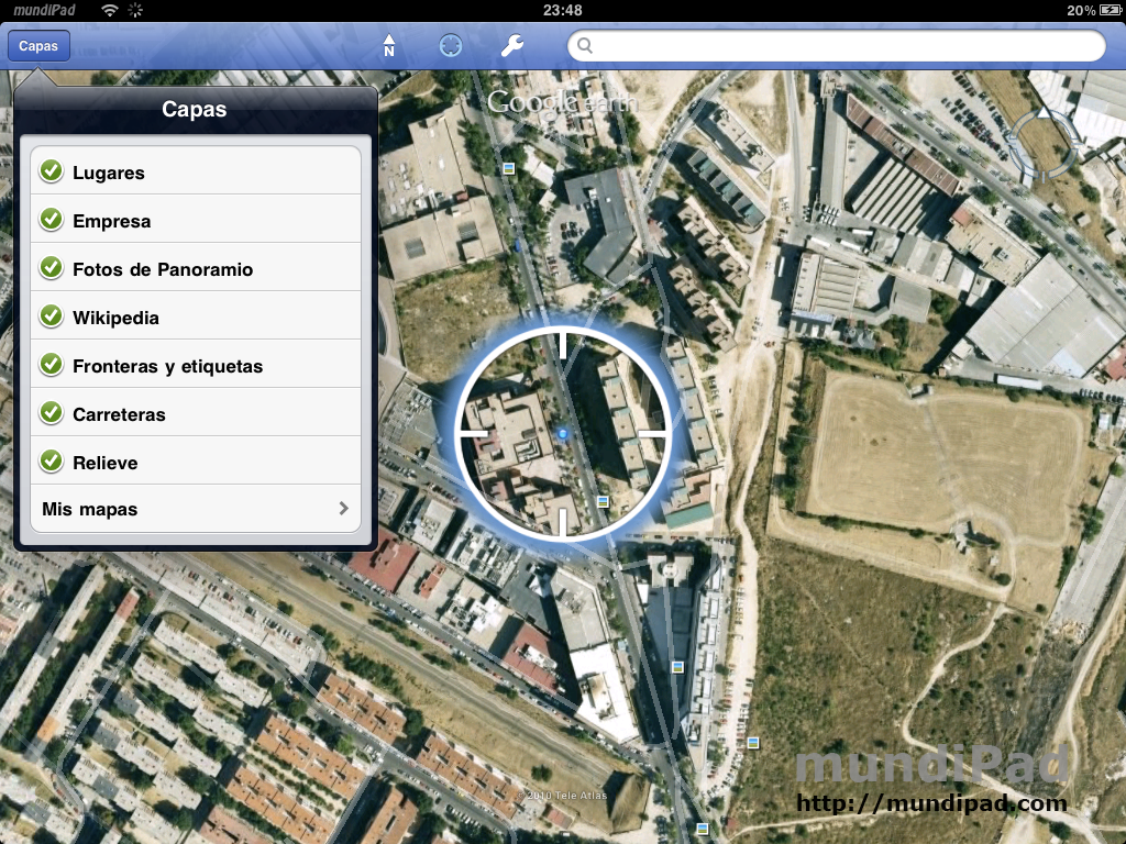 Google Earth para iPad